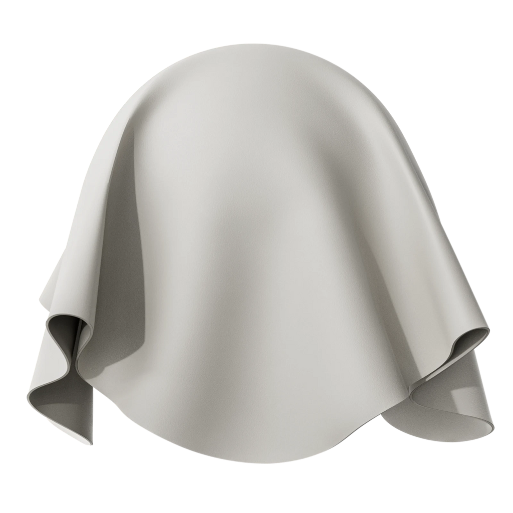 Top Grain Nubuck Leather White Ivory PBR Texture - Sphere Swatch Preview | Superellipse