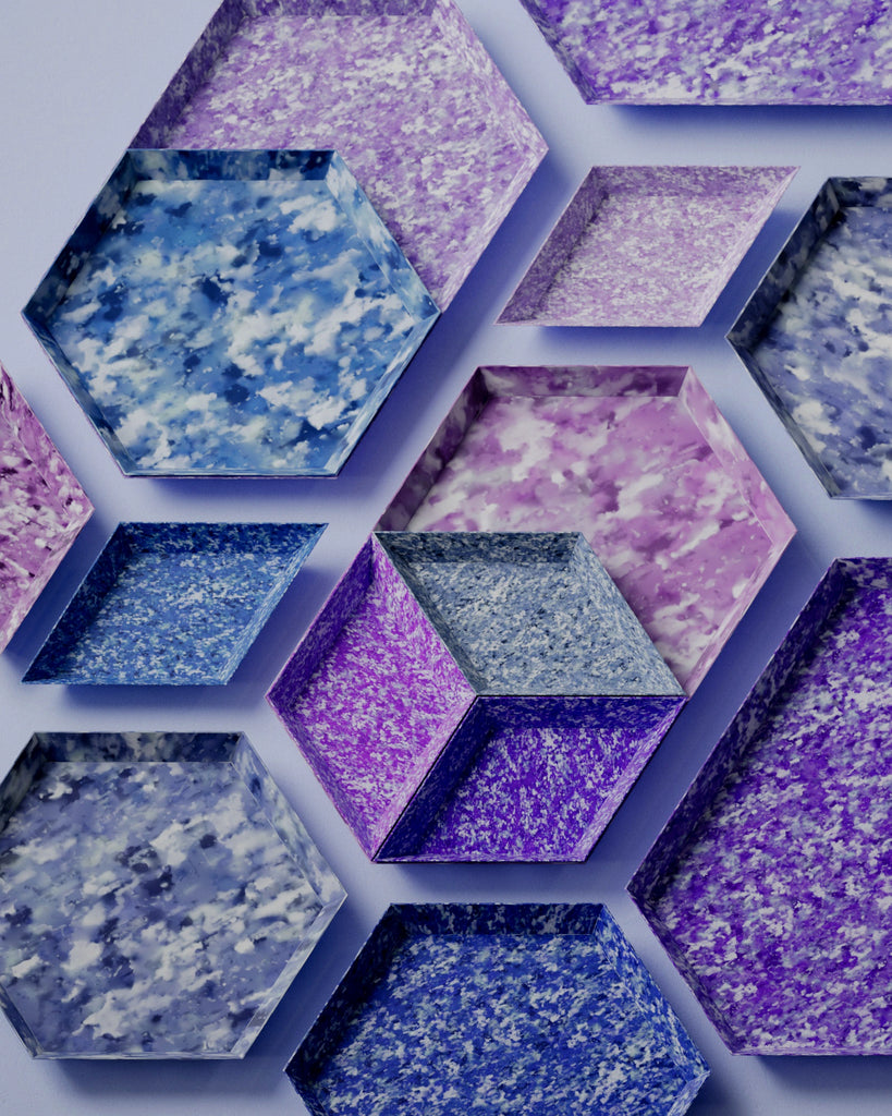 Designer Recycled LDPE Plastic Blue PBR Texture - Example Scene Visualization | Superellipse