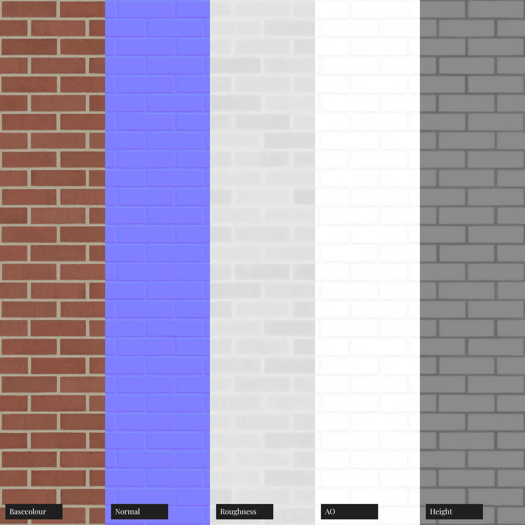 Forterra Dragfaced Red Brick Running Bond PBR Texture - Example Scene Visualization | Superellipse