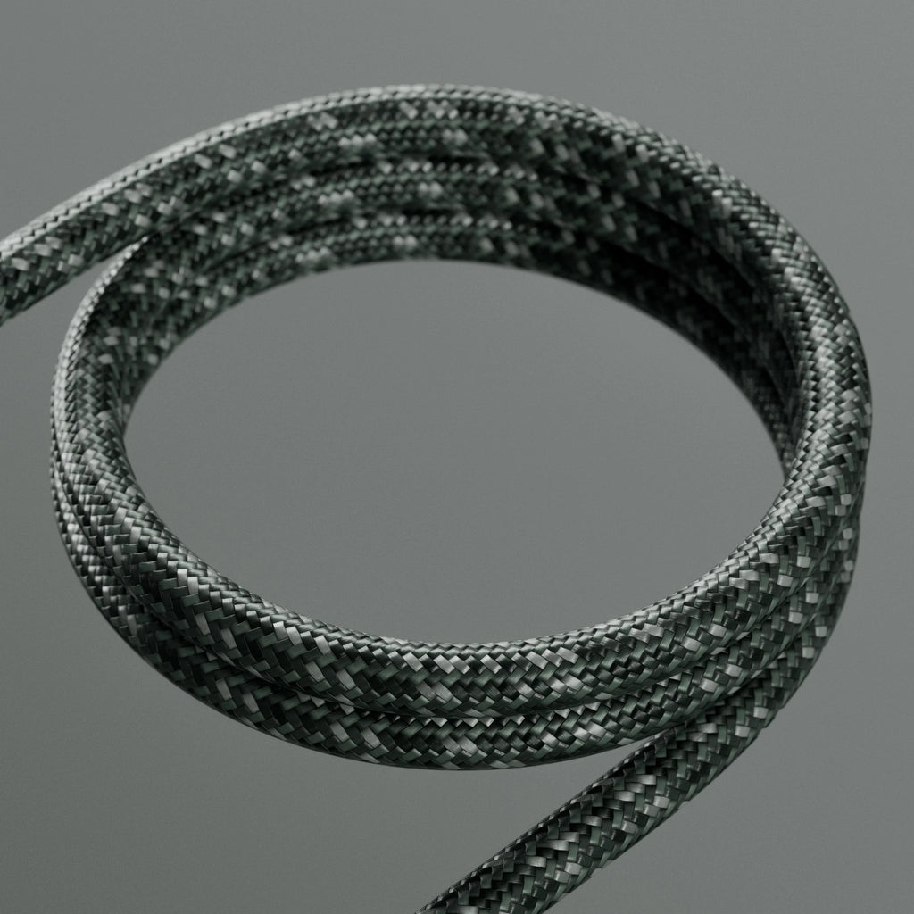 Stealth Green Tech Braided Cord PBR Texture - Example Scene Visualization | Superellipse