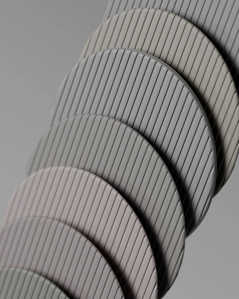 Linear Fluted Plastic Surface Texture PBR Texture - Example Scene Visualization | Superellipse