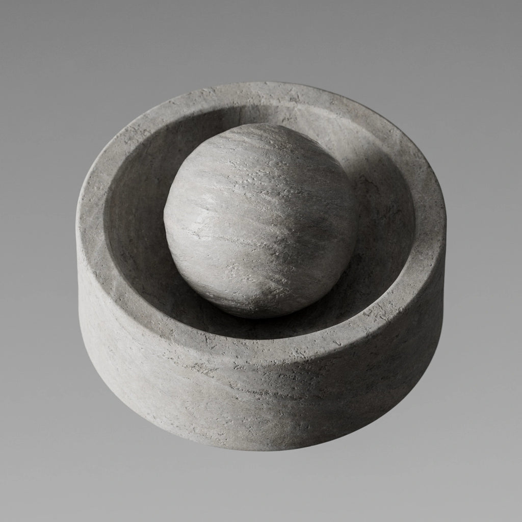 Ash Grey Unfinished Limestone PBR Texture - Example Scene Visualization | Superellipse