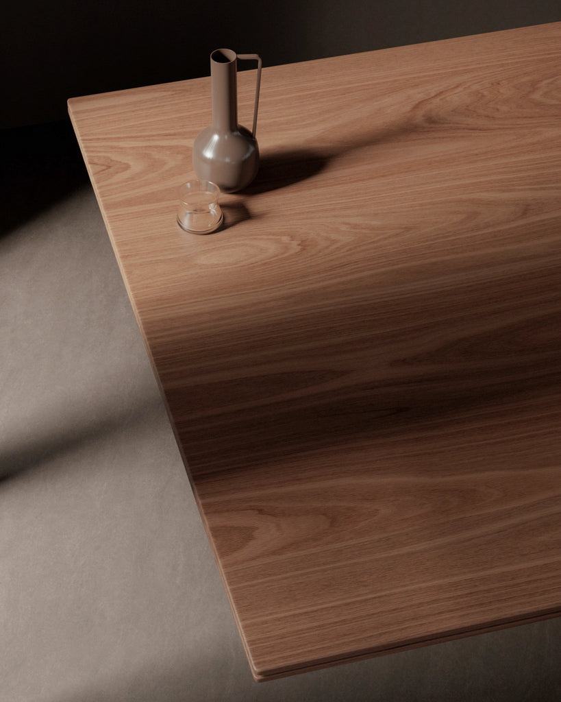 Mahogany Crown Cut Bonded Veneer Wood PBR Texture - Example Scene Visualization | Superellipse