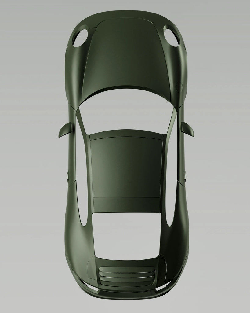 British Racing Green Satin Paint PBR Texture - Example Scene Visualization | Superellipse