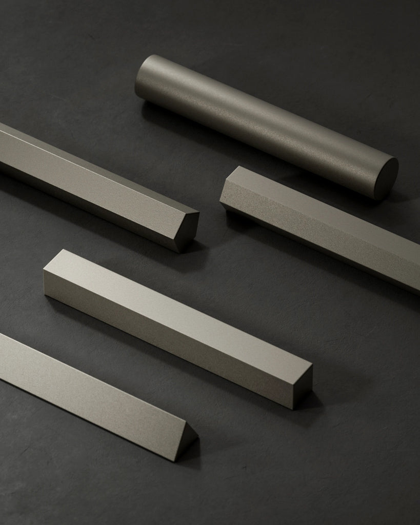 Sandblasted Matte Platinum Metal PBR Texture - Example Scene Visualization | Superellipse