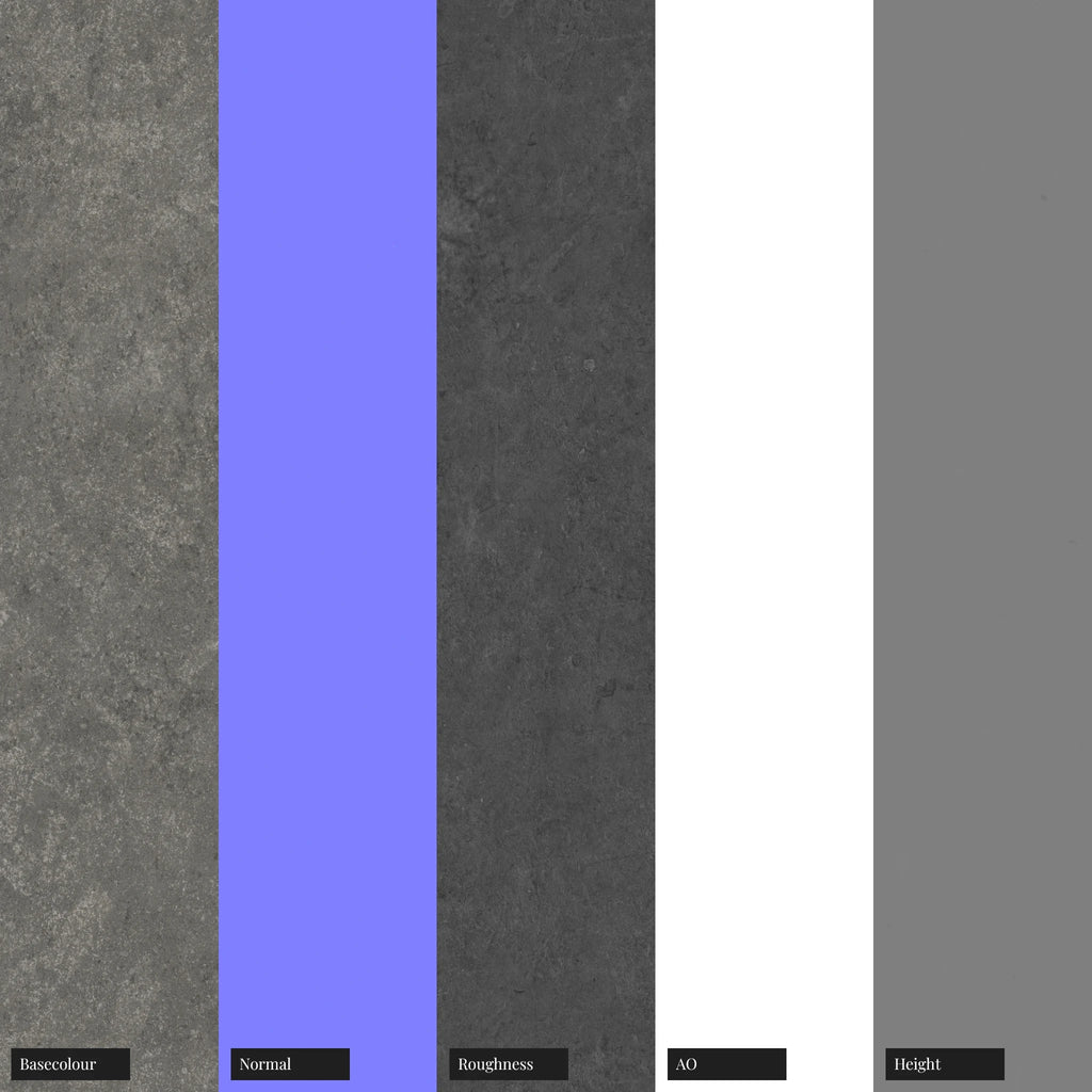 Polished Weathered Concrete PBR Texture - Example Scene Visualization | Superellipse