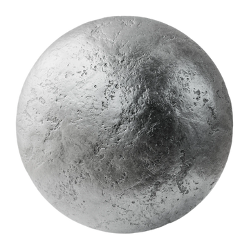 Rough Sand Cast Aluminium 02 PBR Texture - Sphere Swatch Preview | Superellipse