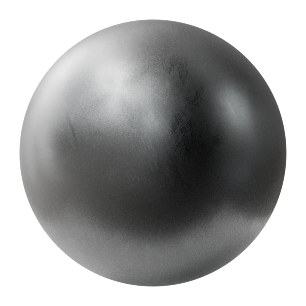 Hand Finished Brushed Steel Metal PBR Texture - Sphere Swatch Preview | Superellipse