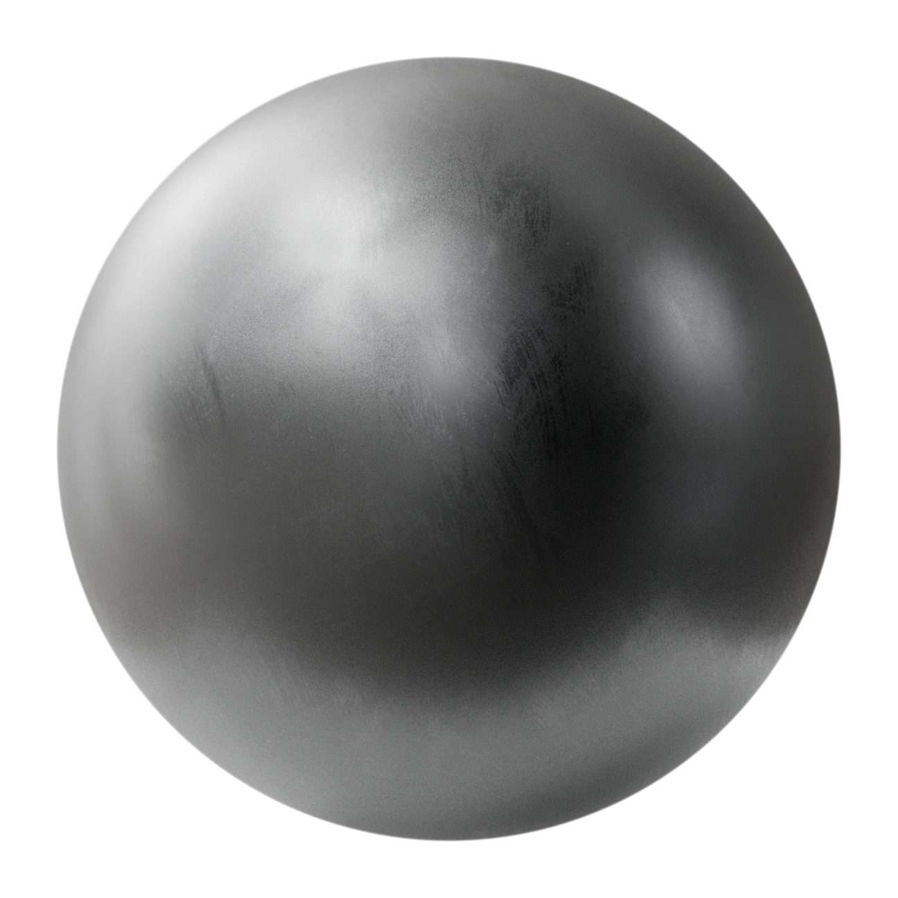 Hand Finished Brushed Steel Metal PBR Texture - Sphere Swatch Preview | Superellipse
