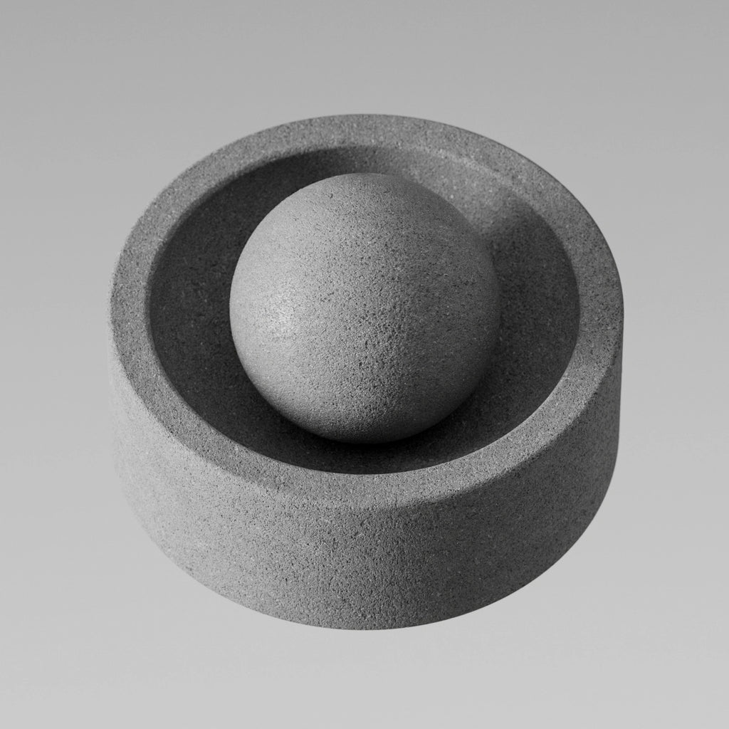 Vesicular Basalt Fine Stone Grey PBR Texture - Example Scene Visualization | Superellipse