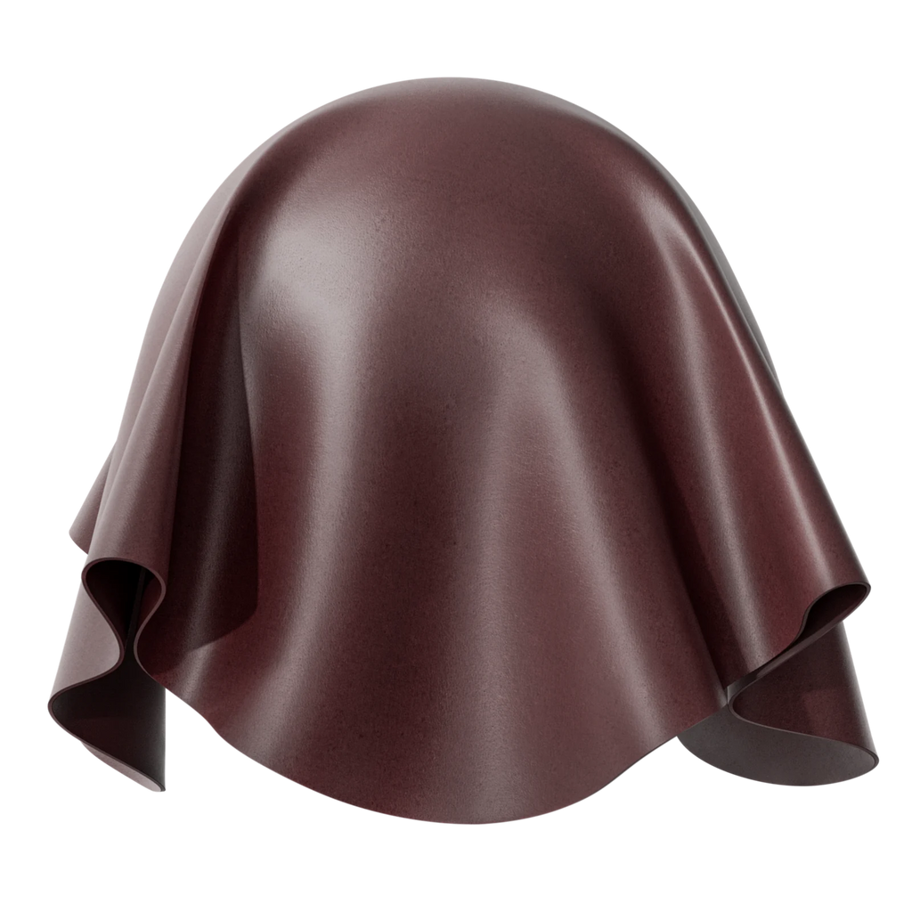 Burgundy Aniline Top Grain Leather PBR Texture - Sphere Swatch Preview | Superellipse