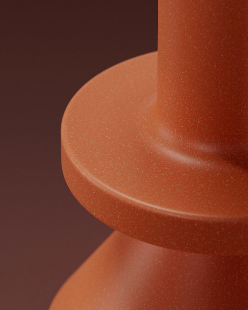 Speckled Vermillion Orange Plastic PBR Texture - Example Scene Visualization | Superellipse