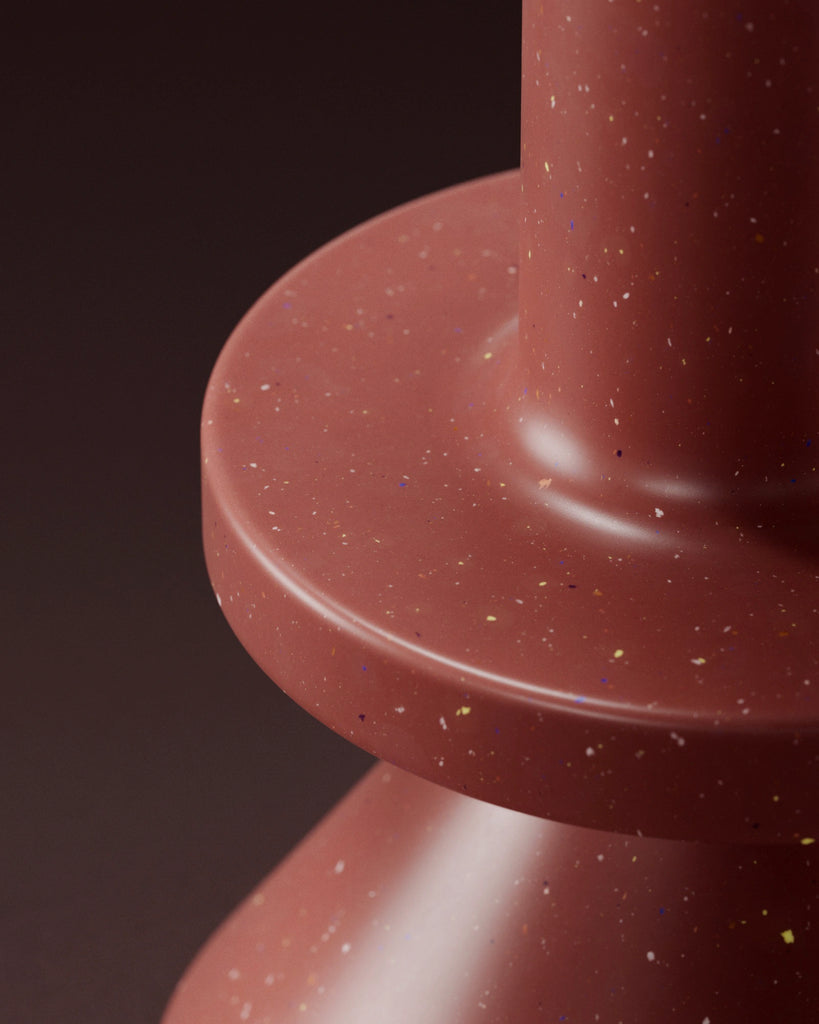 Colourful Red Terrazzo Plastic Small PBR Texture - Example Scene Visualization | Superellipse