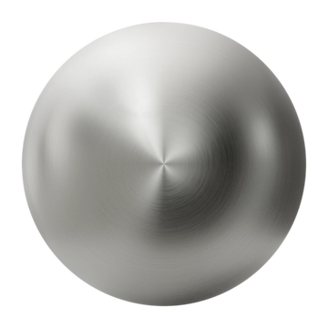 Radial Brushed Buffed Silver Metal PBR Texture - Sphere Swatch Preview | Superellipse
