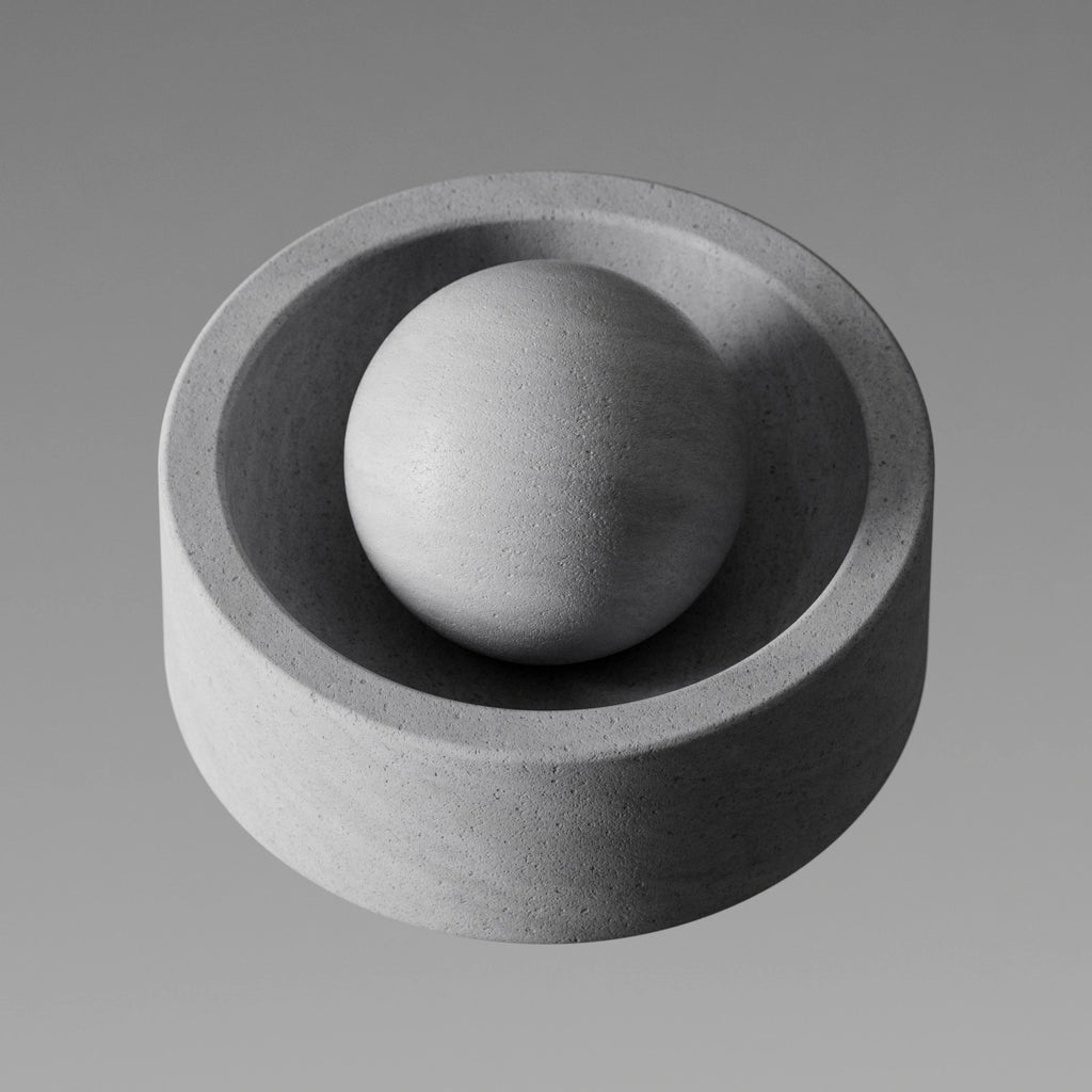 Arctic Grey Soapstone Pitted PBR Texture - Example Scene Visualization | Superellipse