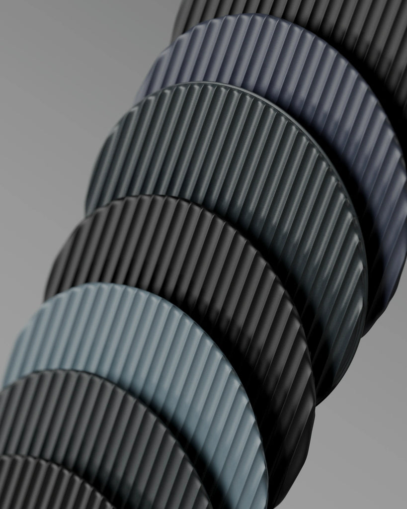 Concave Fluted Plastic Surface Texture PBR Texture - Example Scene Visualization | Superellipse