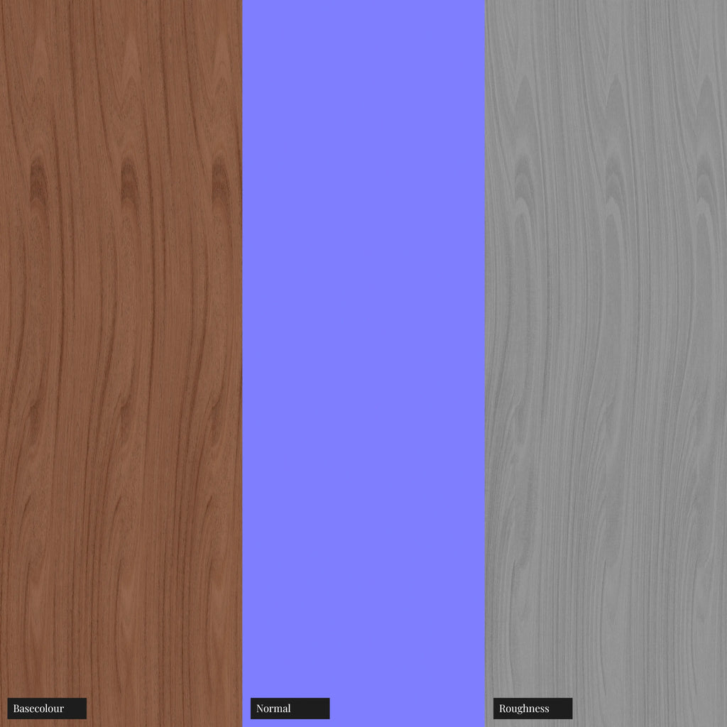 Mahogany Slip Matched Veneer Wood PBR Texture - Example Scene Visualization | Superellipse