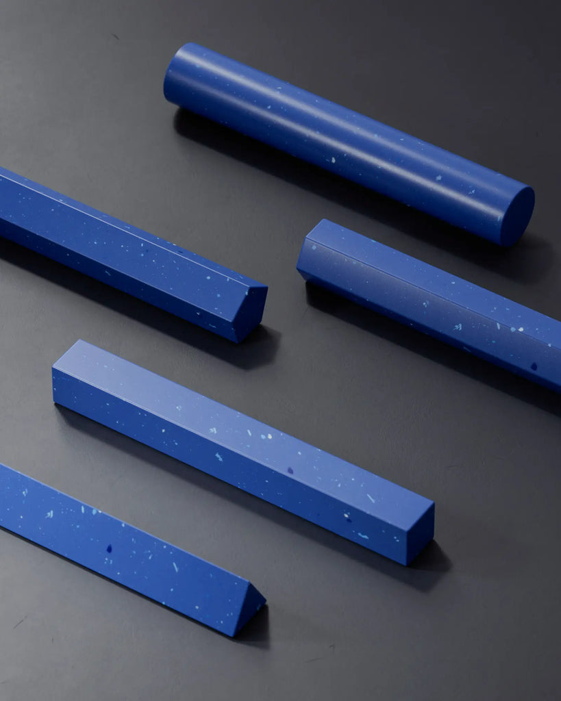 Mixed Blues Terrazzo Plastic Small PBR Texture - Example Scene Visualization | Superellipse