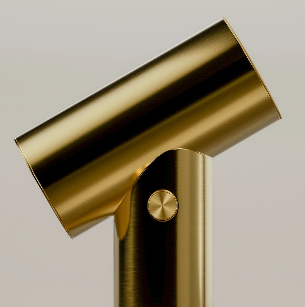 Fine Linear Brushed Gold Metal PBR Texture - Example Scene Visualization | Superellipse