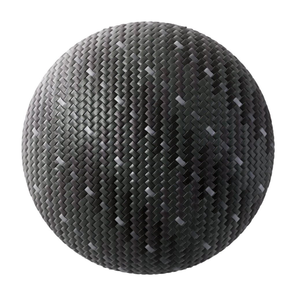 Storm Grey Braided Cord PBR Texture - Sphere Swatch Preview | Superellipse