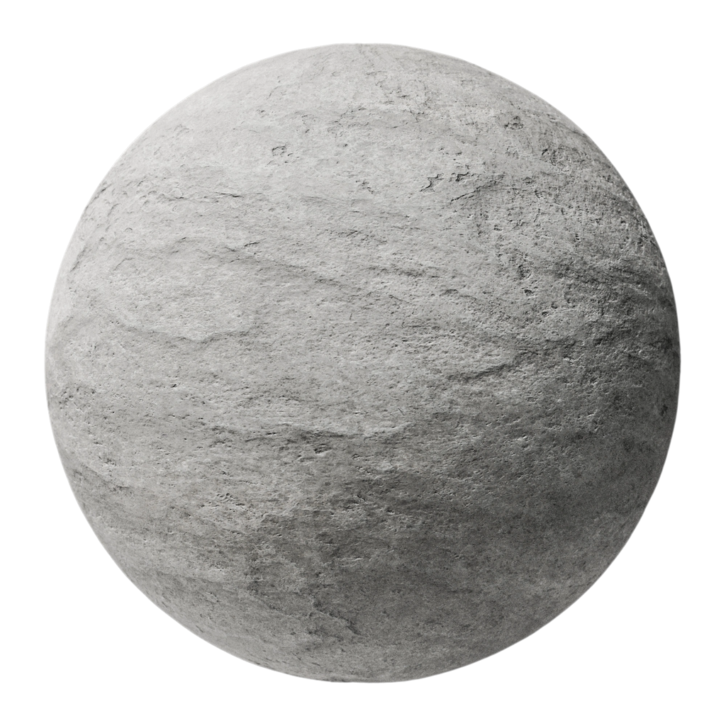 Portugal Grey Natural Cut Limestone PBR Texture - Sphere Swatch Preview | Superellipse