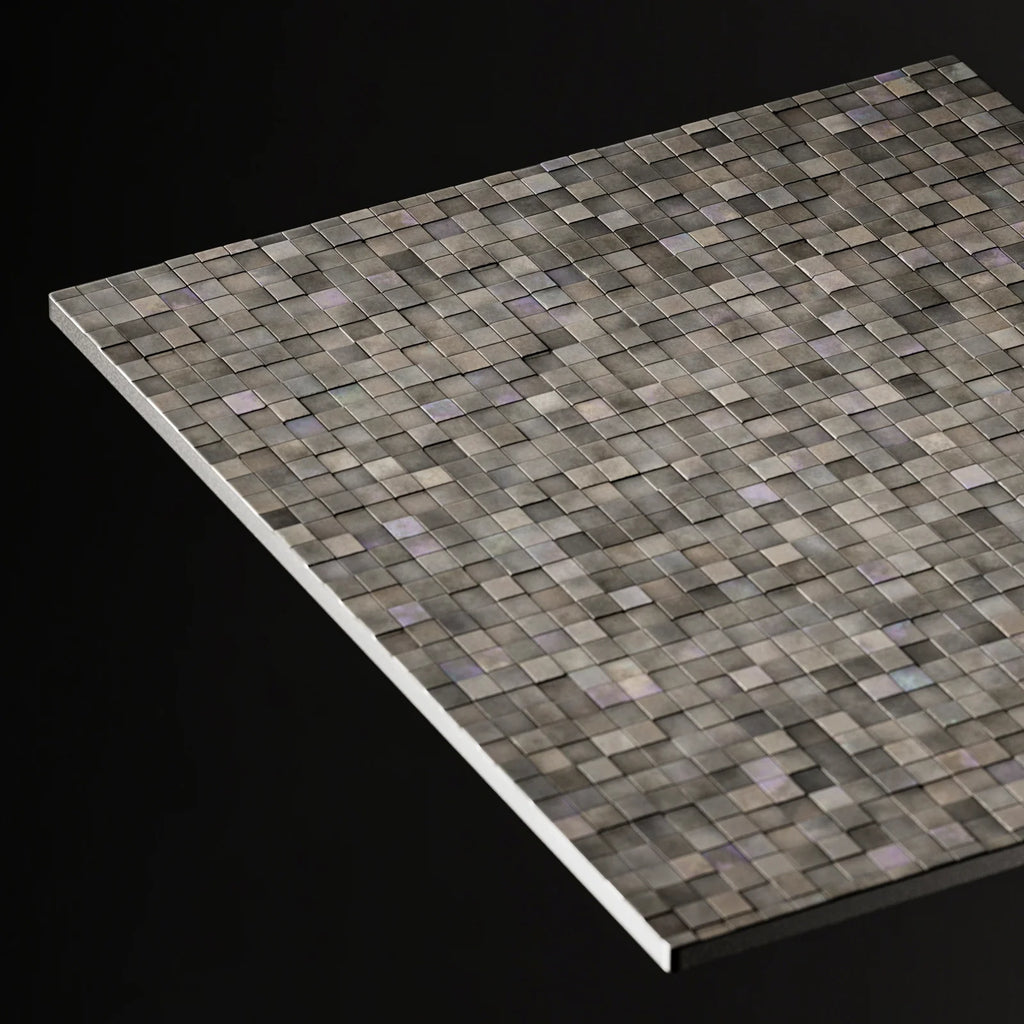 Mosaic Oxidised Steel 3D Metal Panel PBR Texture - Example Scene Visualization | Superellipse
