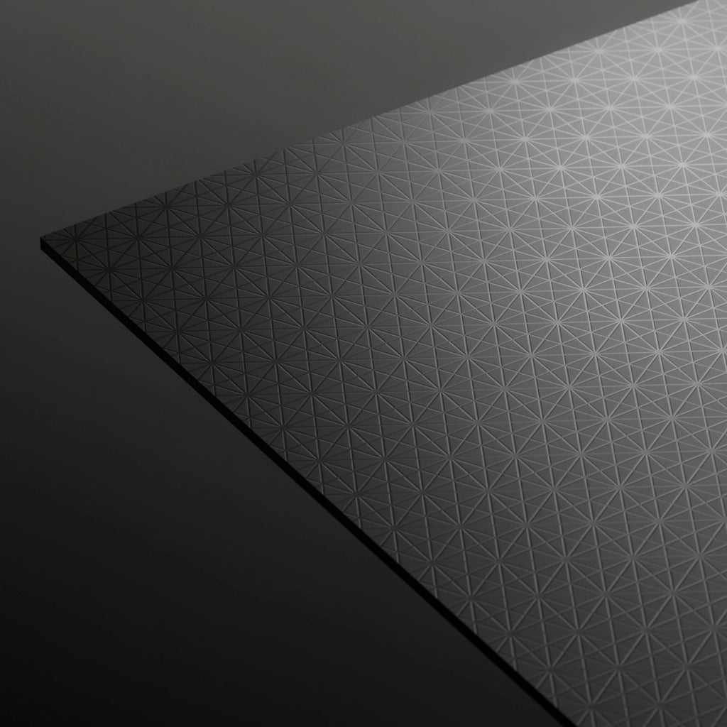 Embossed Triangular Mesh Patterned Plastic PBR Texture - Example Scene Visualization | Superellipse
