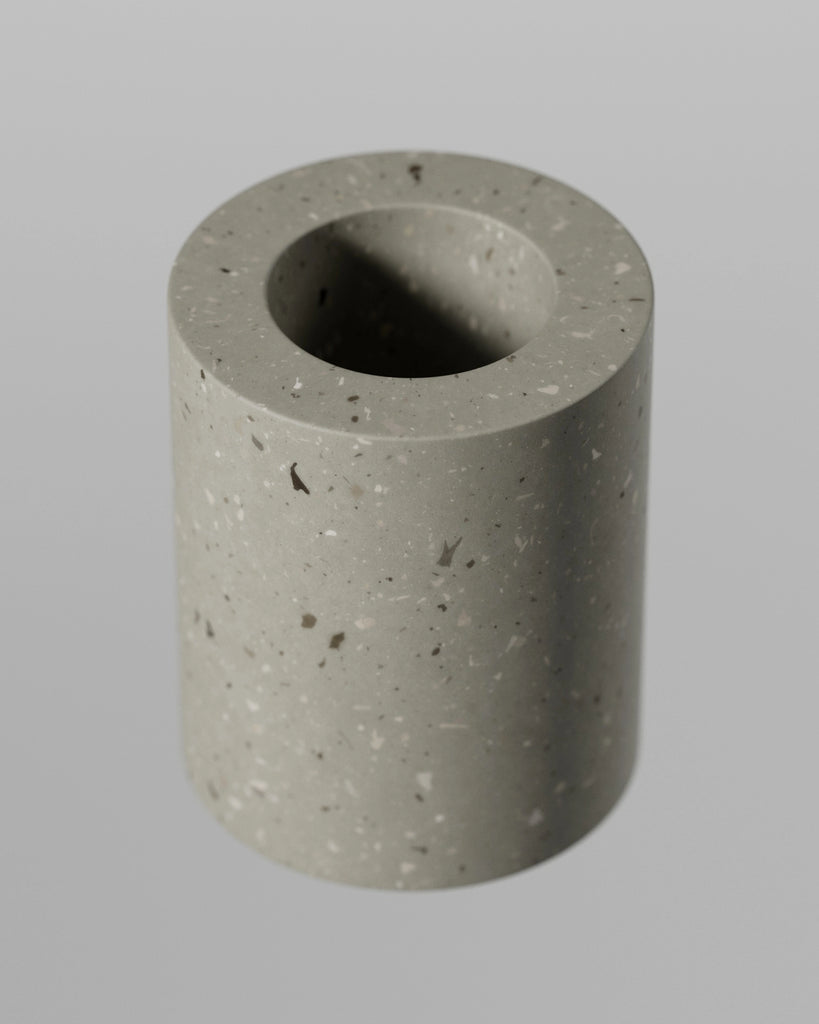 Mid Grey Ceramic Terrazzo Small Aggregates PBR Texture - Example Scene Visualization | Superellipse