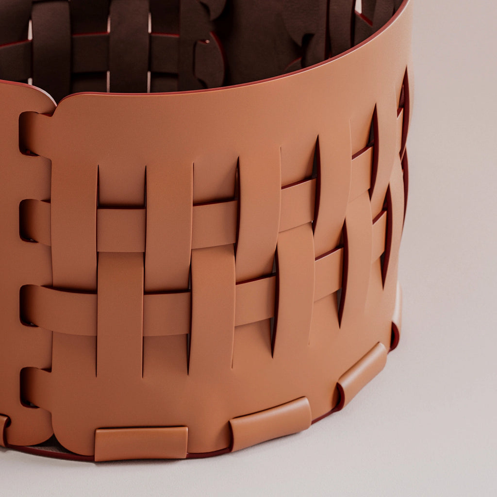 Faux Leather Fine Grain Cognac PBR Texture - Example Scene Visualization | Superellipse