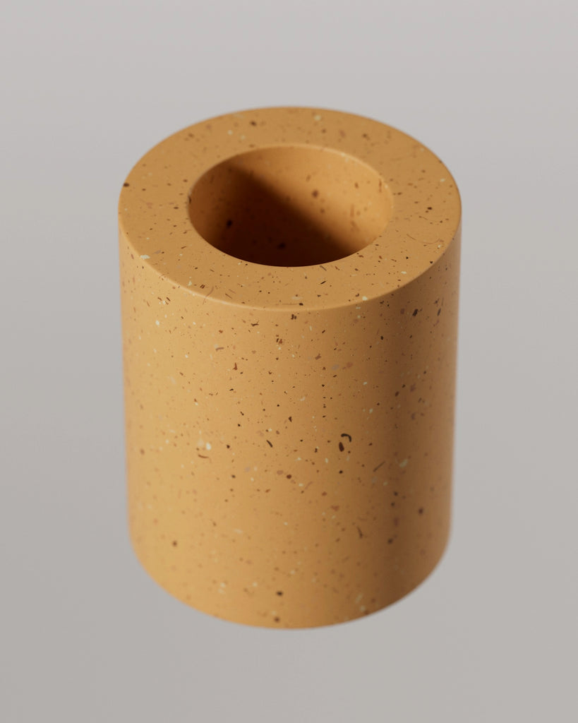 Sunflower Yellow Ceramic Terrazzo Small Aggregates PBR Texture - Example Scene Visualization | Superellipse