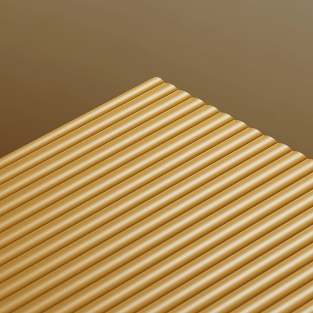 Convex Fluted Primrose Yellow Plastic PBR Texture - Example Scene Visualization | Superellipse