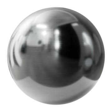 Fine Linear Brushed Steel Metal PBR Texture - Sphere Swatch Preview | Superellipse