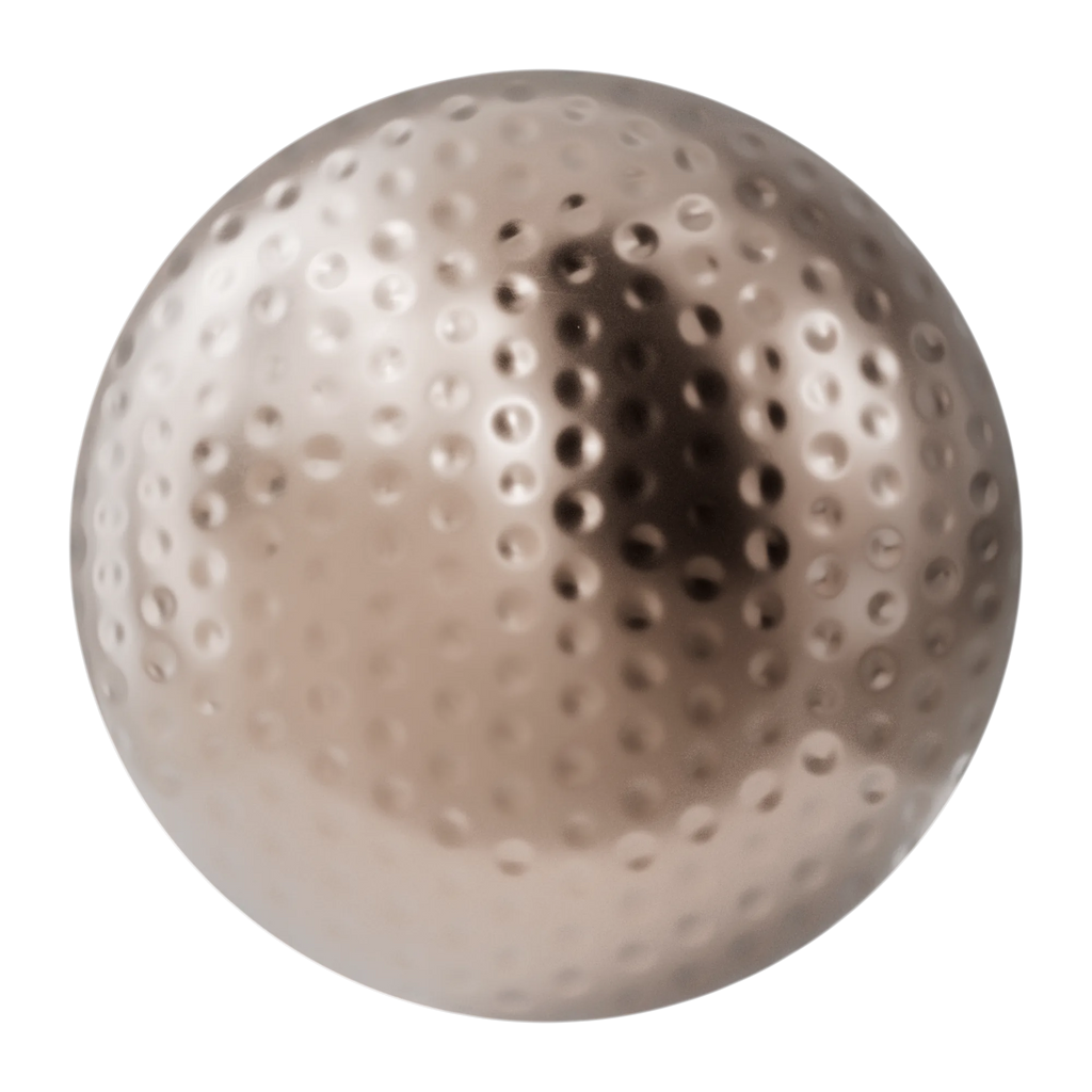 Ball Pein Hammered Copper Metal PBR Texture - Sphere Swatch Preview | Superellipse