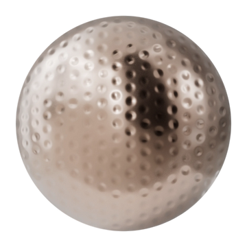 Ball Pein Hammered Copper Metal PBR Texture - Sphere Swatch Preview | Superellipse