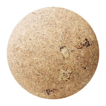 Natural Cork PBR Texture - Sphere Swatch Preview | Superellipse