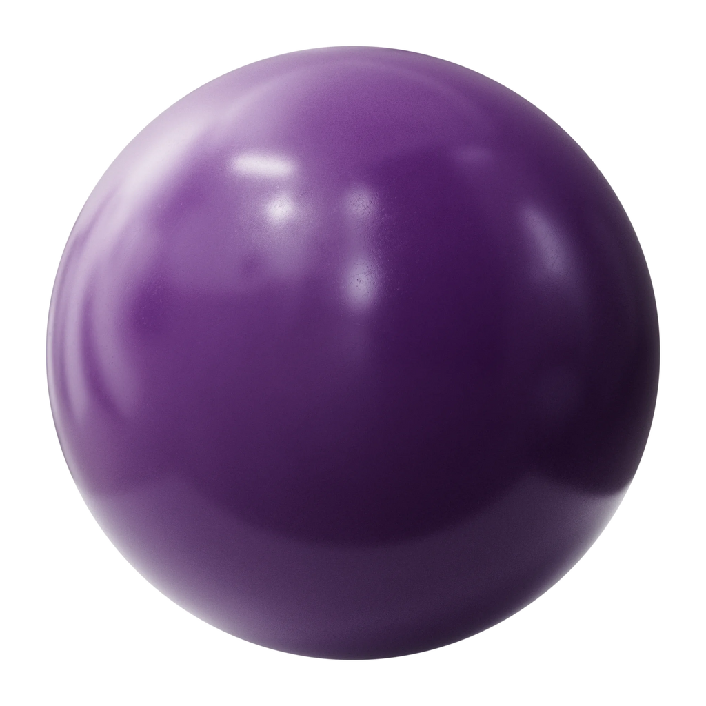 LDPE Soft Finished Purple Plastic PBR Texture - Sphere Swatch Preview | Superellipse