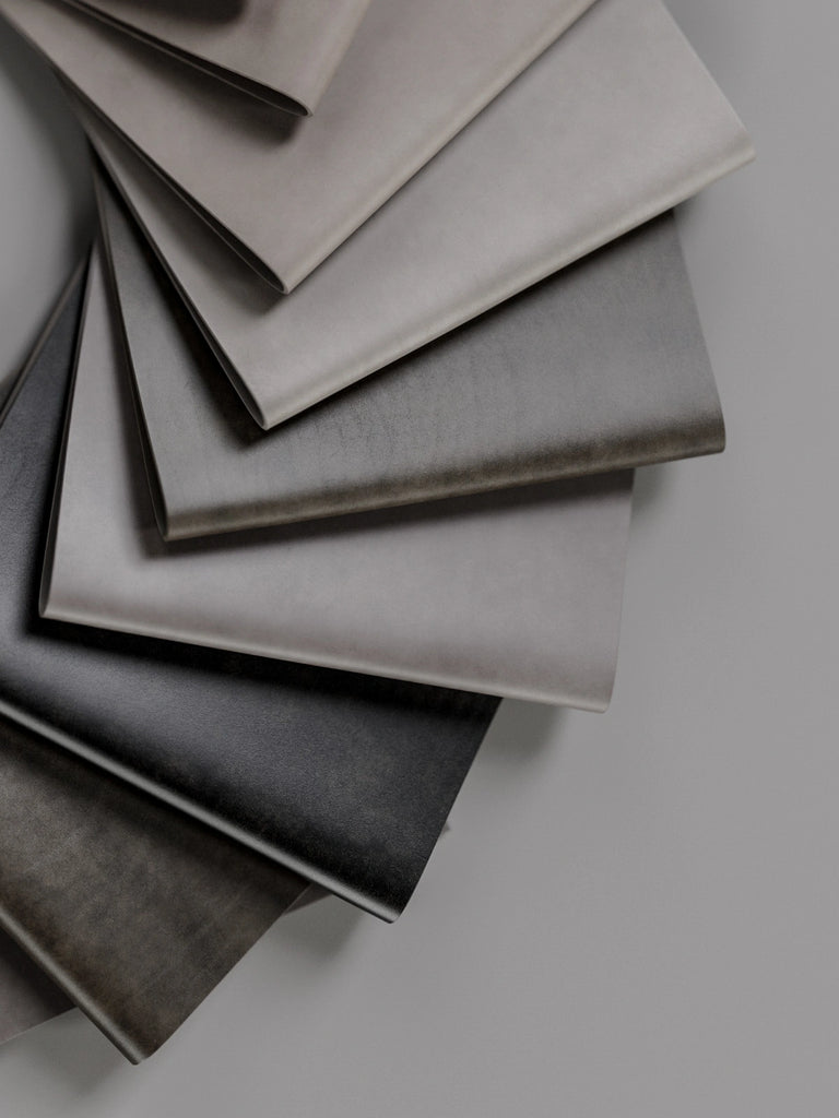 Semi Aniline Fine Grain Leather Basalt Grey PBR Texture - Example Scene Visualization | Superellipse