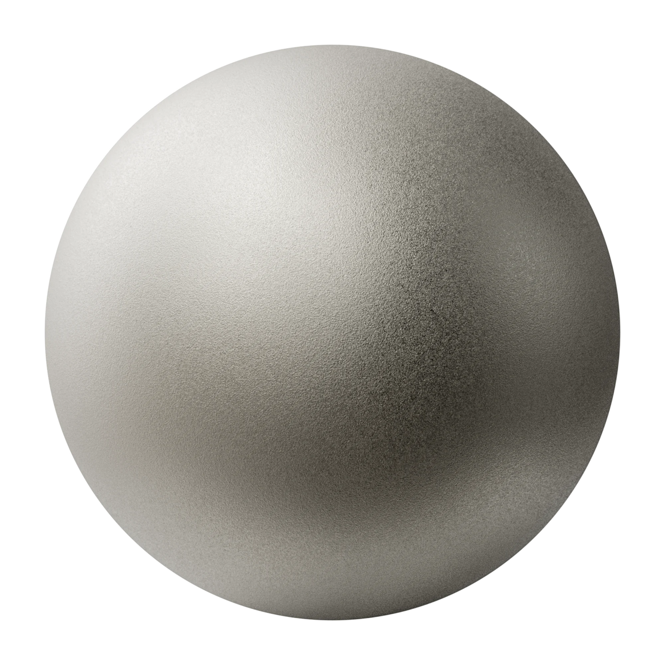 Sandblasted Matte Platinum Metal PBR Texture - Sphere Swatch Preview | Superellipse