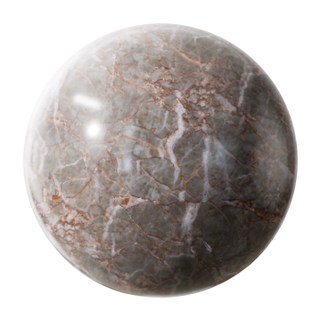 Rosso Damasco Polished Marble Slab PBR Texture - Sphere Swatch Preview | Superellipse