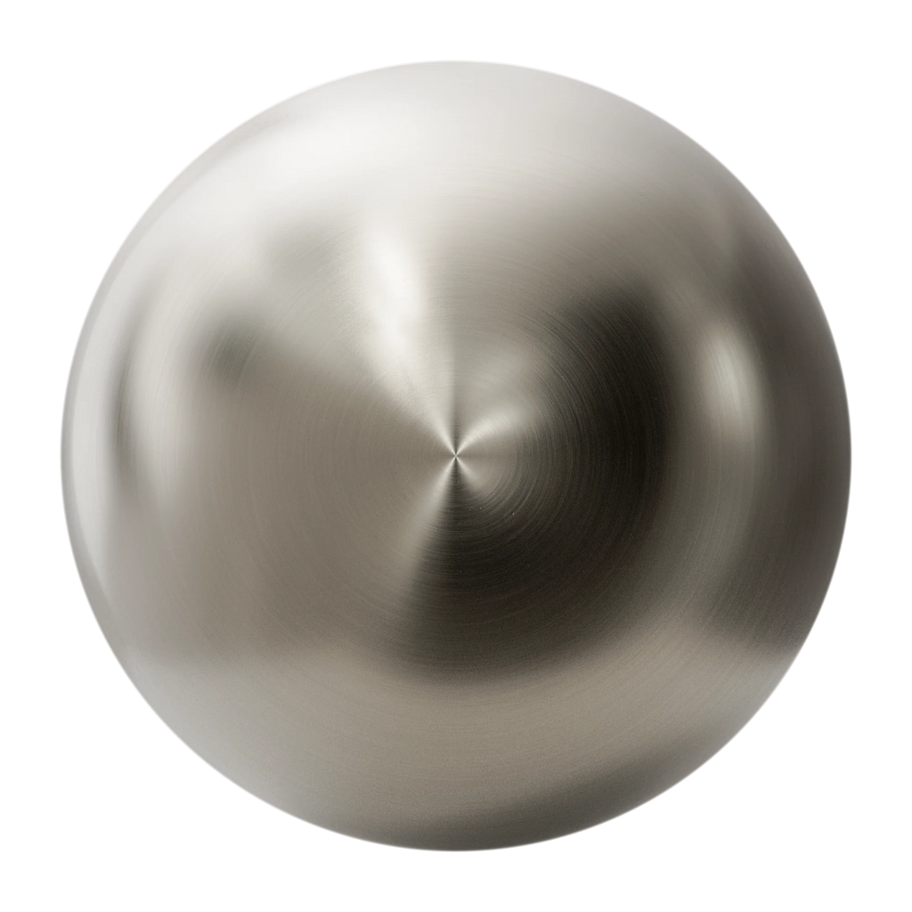 Radial Brushed Platinum Metal PBR Texture - Sphere Swatch Preview | Superellipse