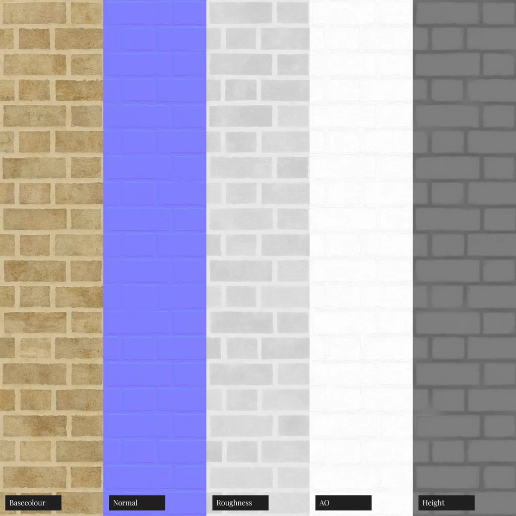 Victorian London Yellow Brick Flemish Bond PBR Texture - Example Scene Visualization | Superellipse