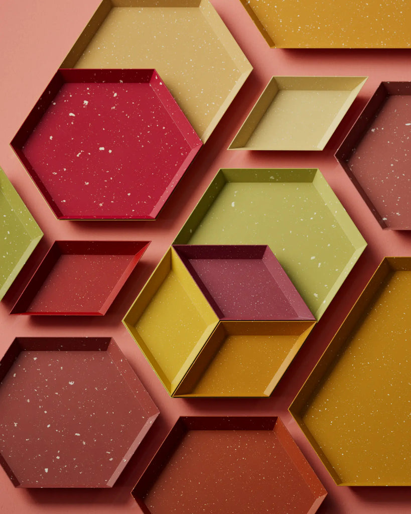 Rich Red Terrazzo Plastic Small PBR Texture - Example Scene Visualization | Superellipse