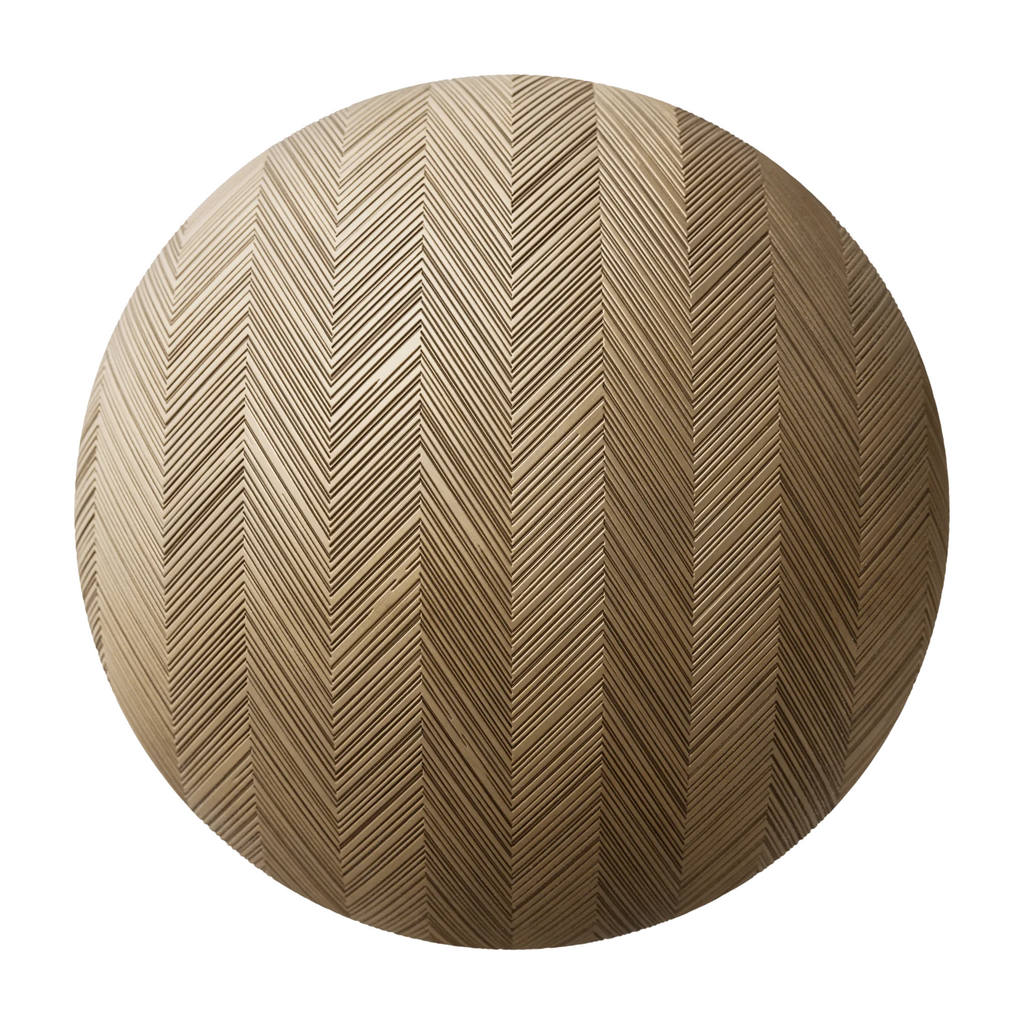 Oxidised Etched Chevron Brass Panel PBR Texture - Sphere Swatch Preview | Superellipse