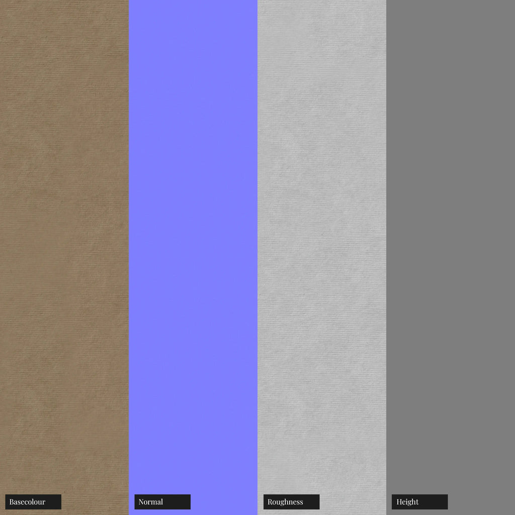 Takeo Sandline Japanese Kraft Paper PBR Texture - Example Scene Visualization | Superellipse