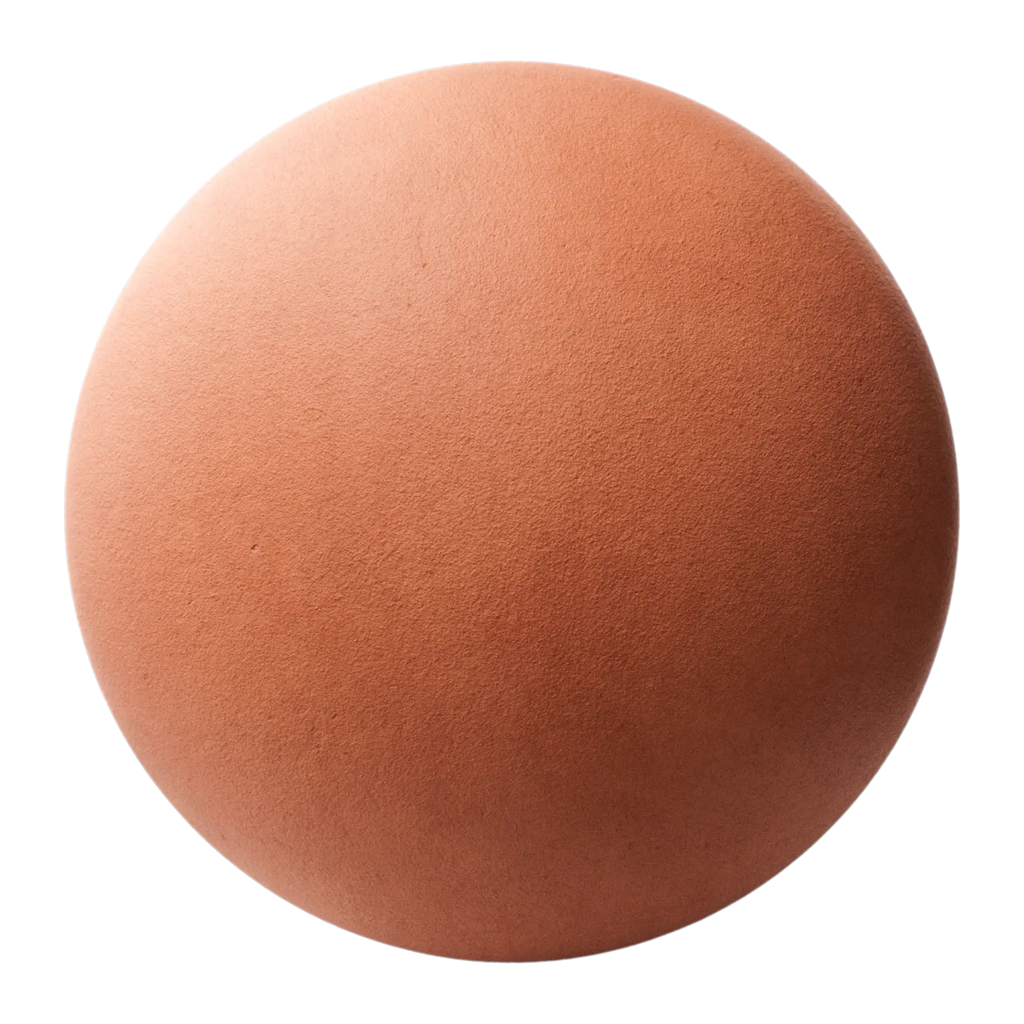 Tuscany Red Clay Plaster Facade PBR Texture - Sphere Swatch Preview | Superellipse
