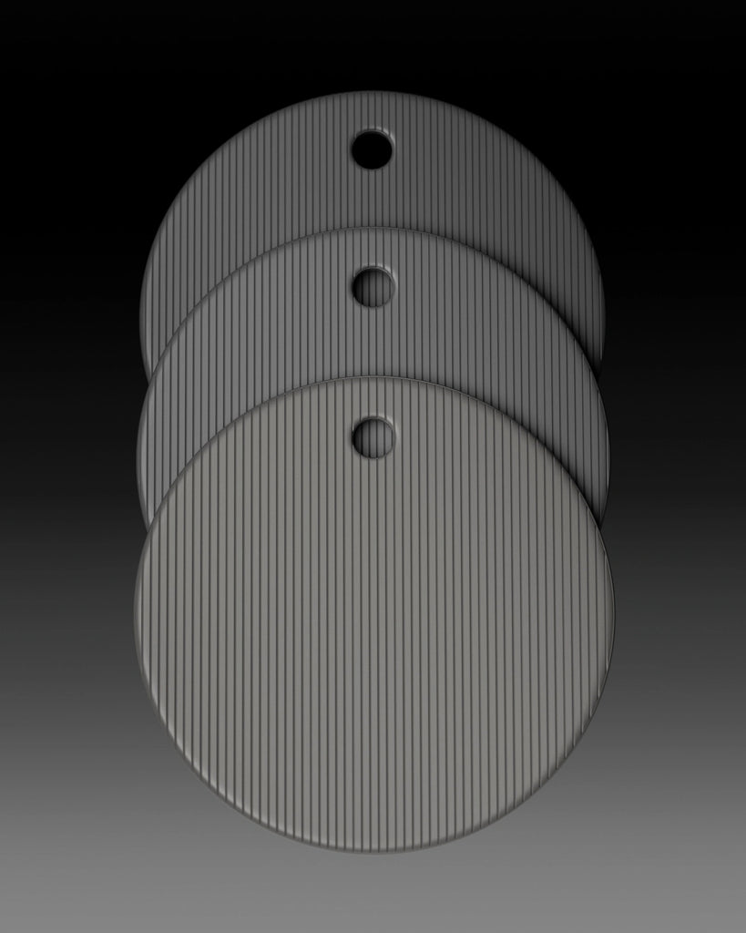 Groove Fluted Gunmetal Grey Plastic PBR Texture - Example Scene Visualization | Superellipse
