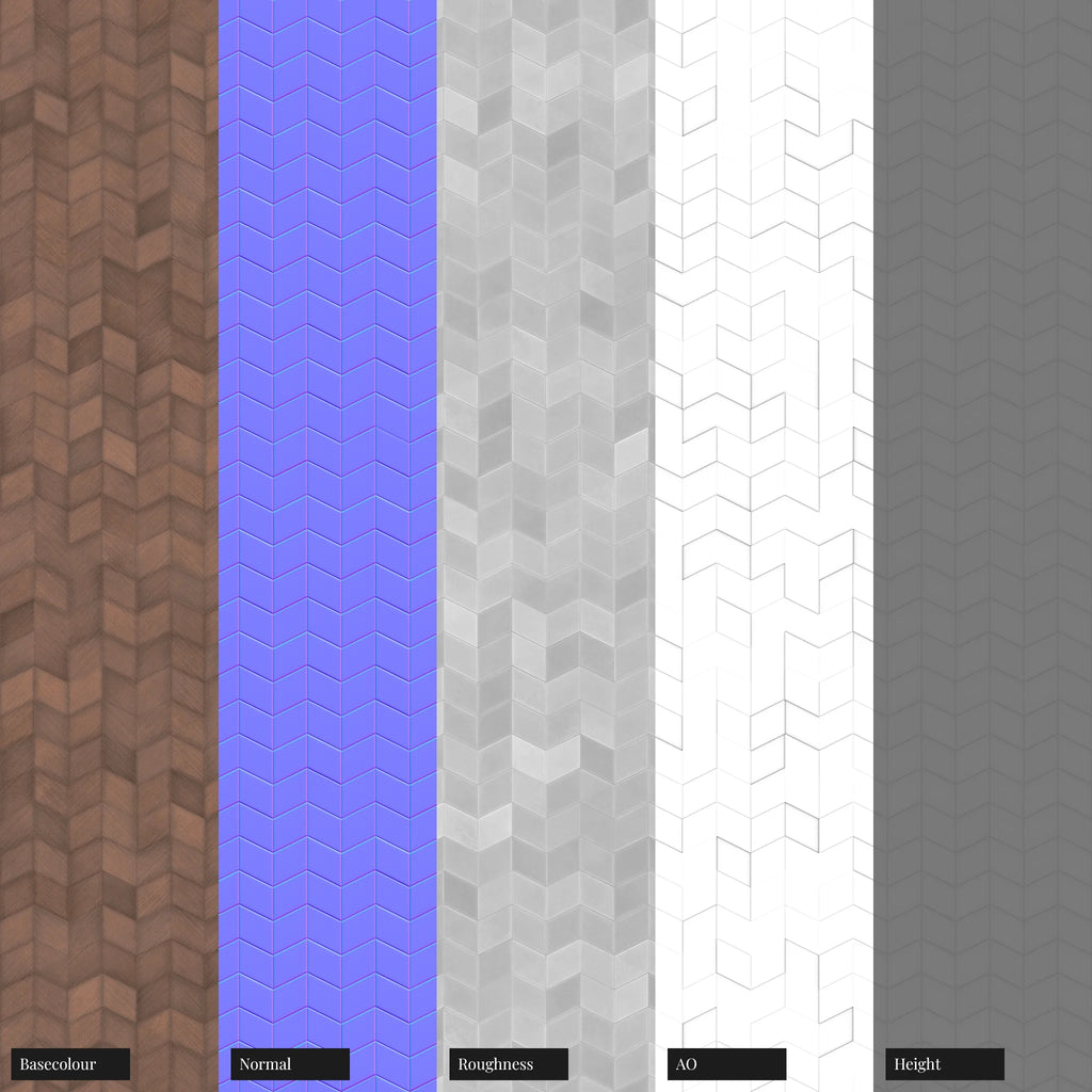 Rhombus Oxidised Copper 3D Metal Panel PBR Texture - Example Scene Visualization | Superellipse