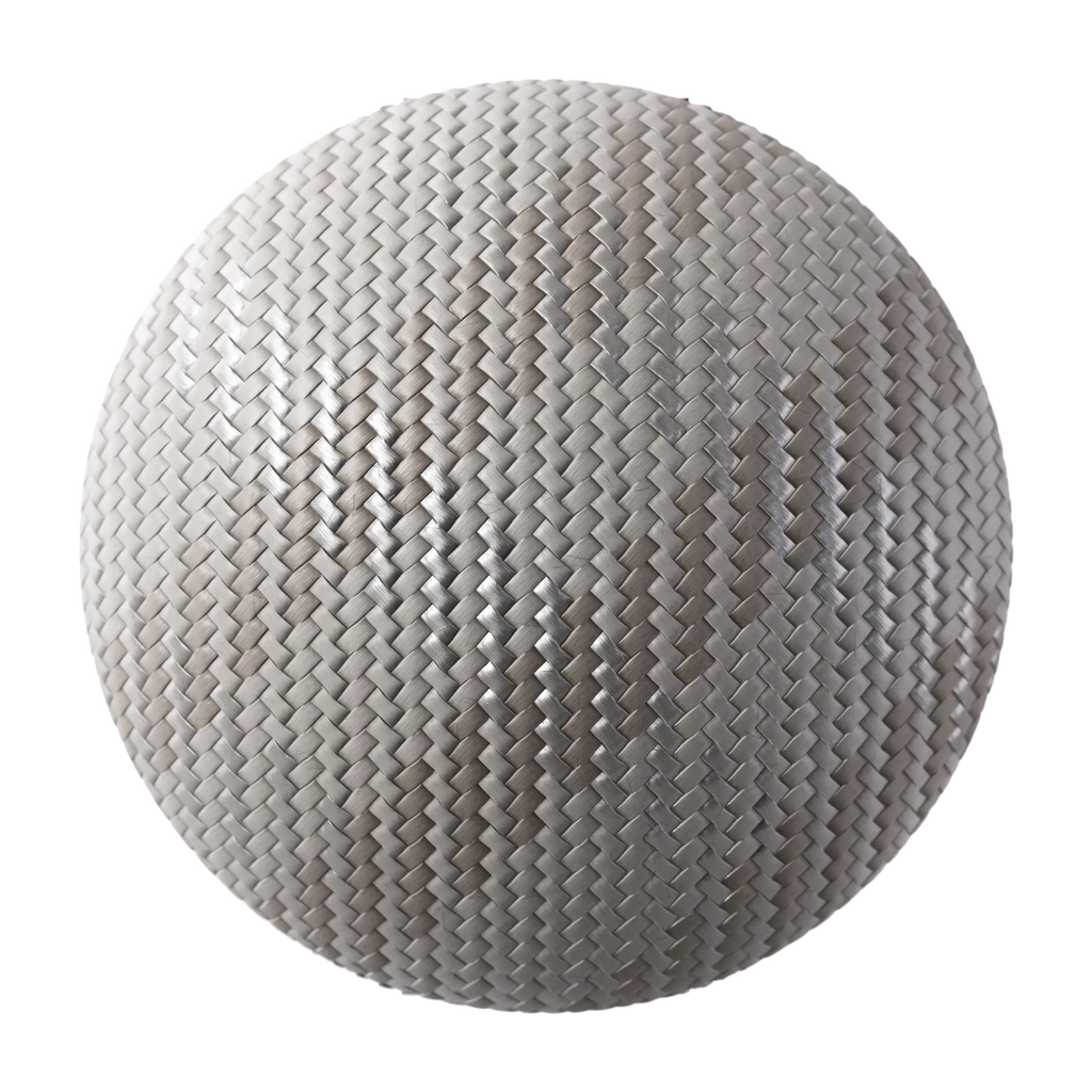 Titanium Haze Braided Cord PBR Texture - Sphere Swatch Preview | Superellipse