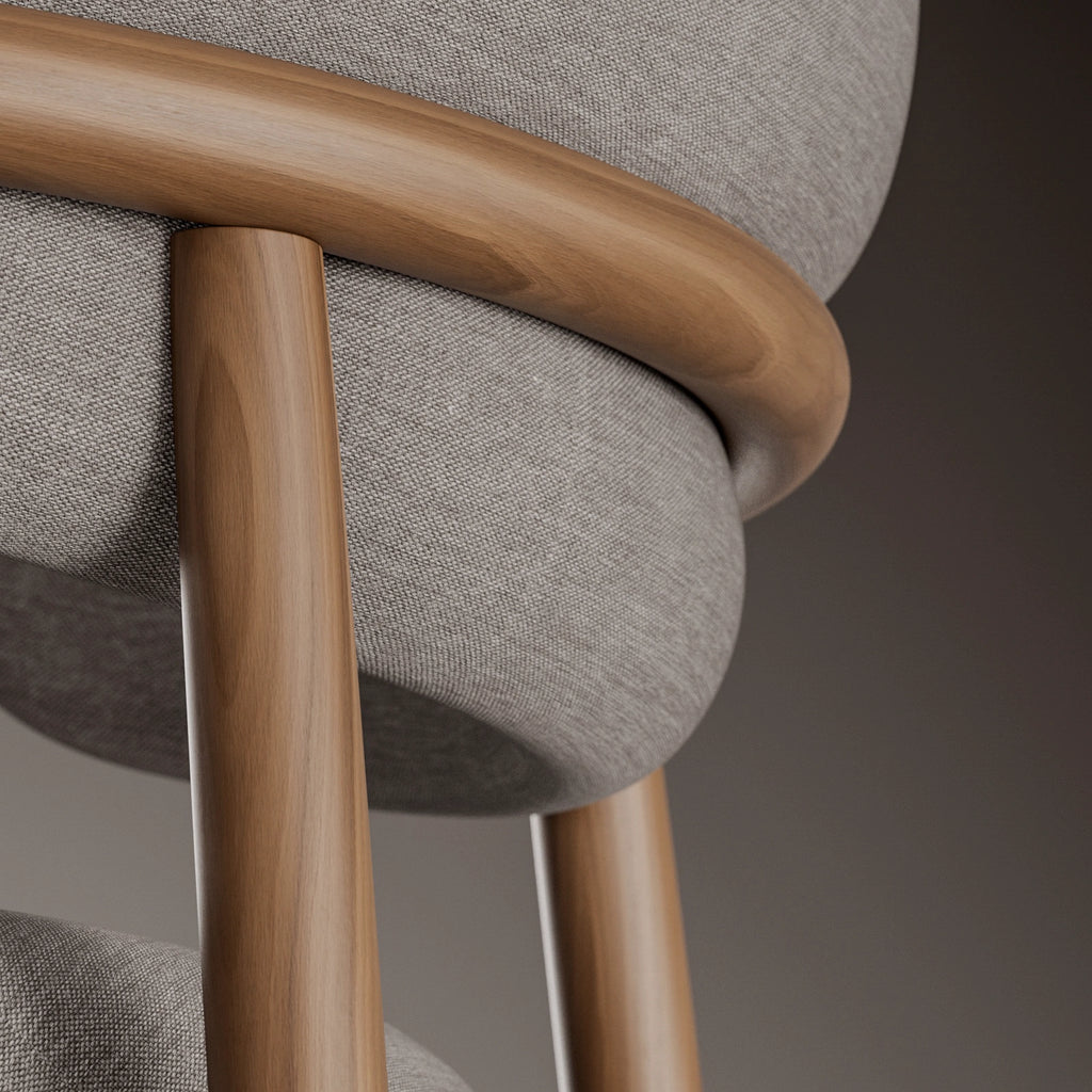 Walnut Crown Cut Veneer Oiled Finish PBR Texture - Example Scene Visualization | Superellipse