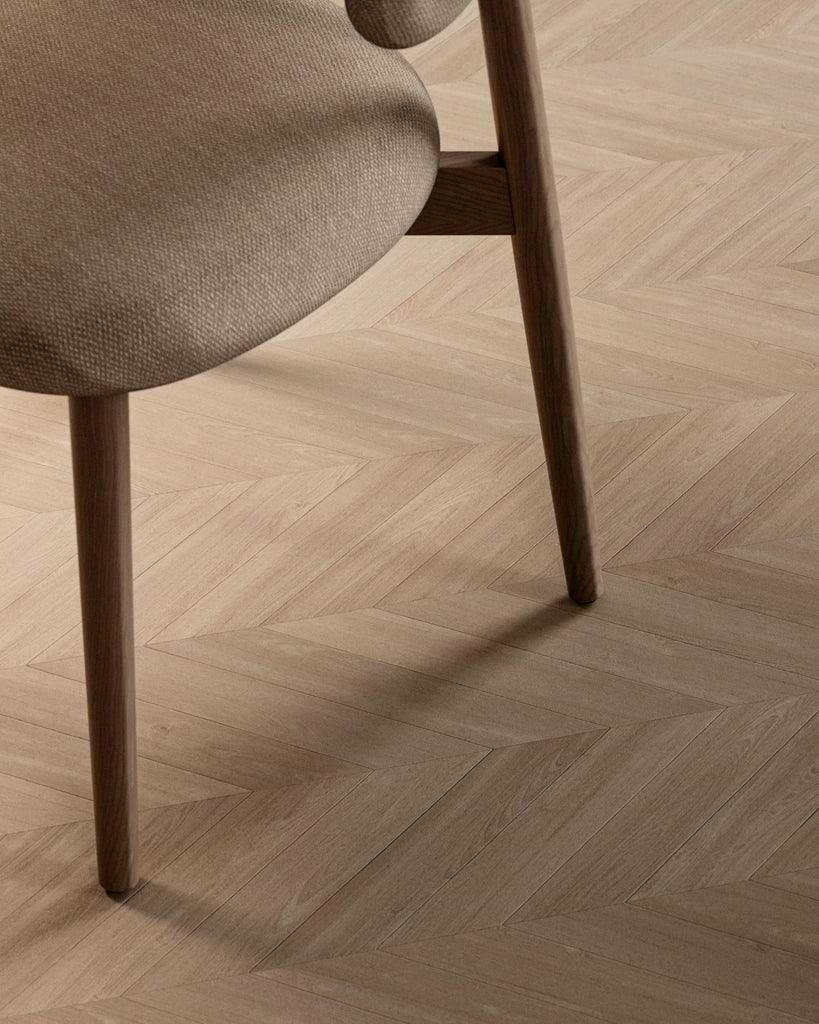 Beech Chevron Parquet Wood Floor PBR Texture - Example Scene Visualization | Superellipse